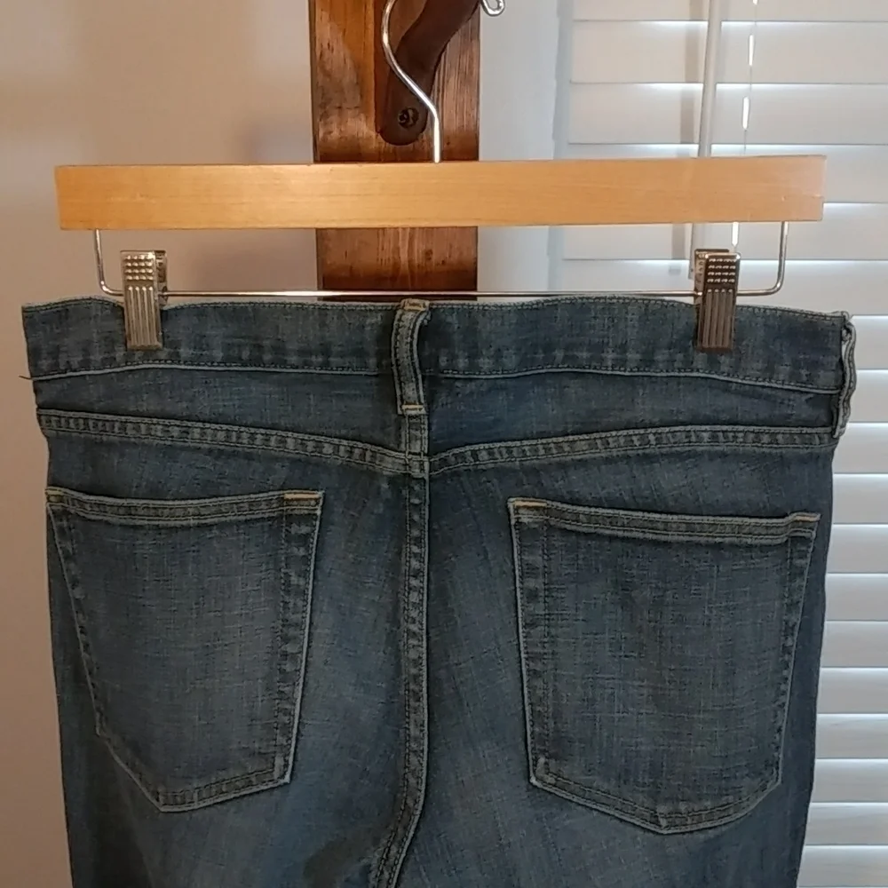 J Crew Basic Matchstick Stretch Womens Blue Denim Capri Jean Pants Size 30